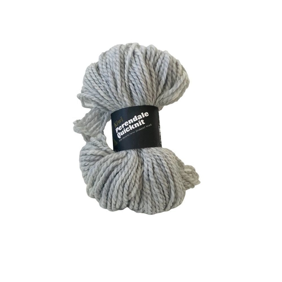 NWT Vintage Silver Gray Kiwi Regular Perendale Quicknit Wavy Pure Wool Yarn - Picture 2 of 4